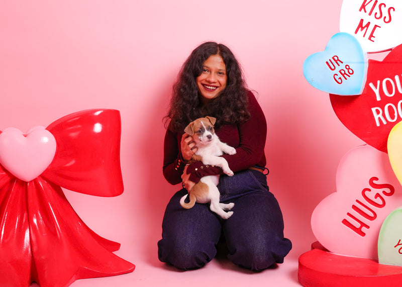 Studio portrait celebrating Valentine's Day
