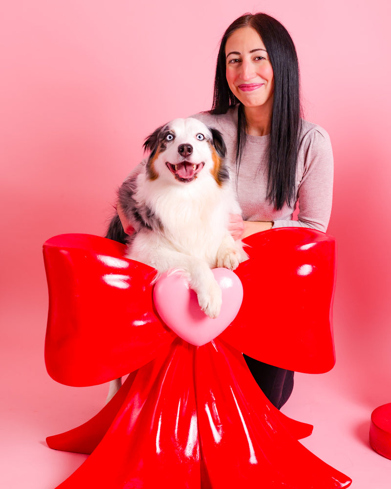 Beautiful pet portrait with Valentine's styling
