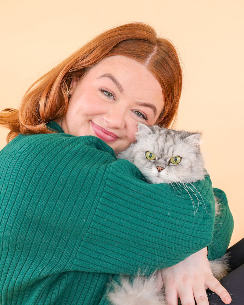 Beige backdrop portrait celebrating a beloved pet
