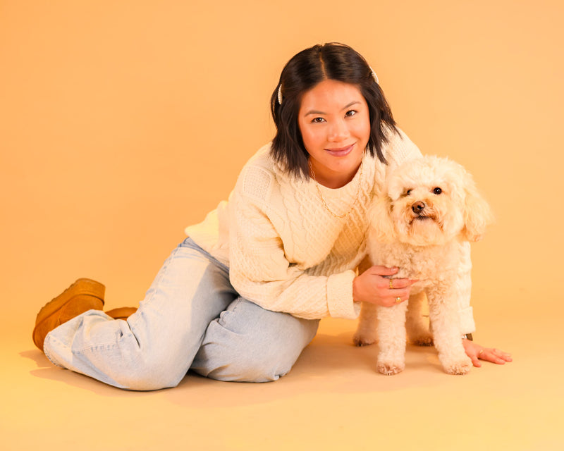 Luxury studio photography on a beige backdrop
